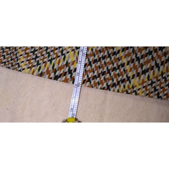 CABI PASTIME MINI SKIRT SIZE MEDIUM BROWN PLAID FRONT POCKETS SLIT - Picture 4 of 8